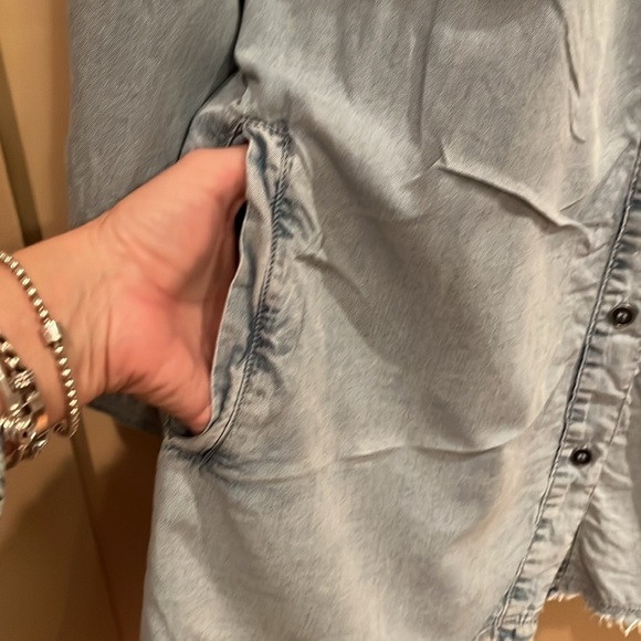 Washed out color denim mini or tunic size XL - Picture 6 of 12